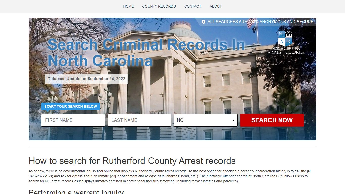 Guidelines for Finding Rutherford County Arrest Records